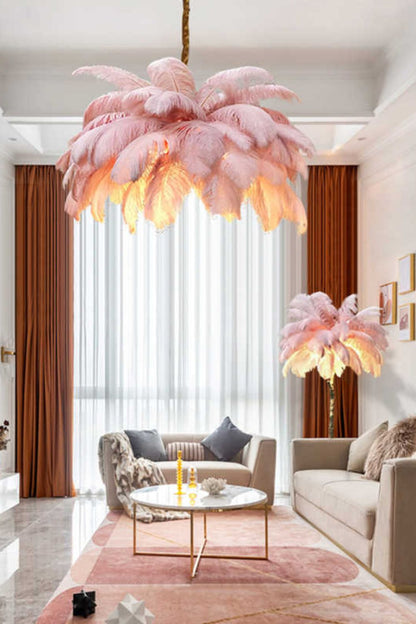 Ostrich Feather Chandeliers - morylighting