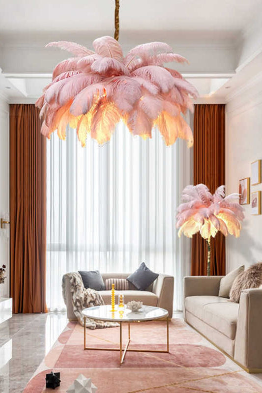 Ostrich Feather Chandeliers - morylighting
