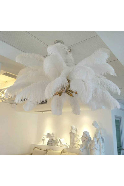 Ostrich Feather Chandeliers - morylighting