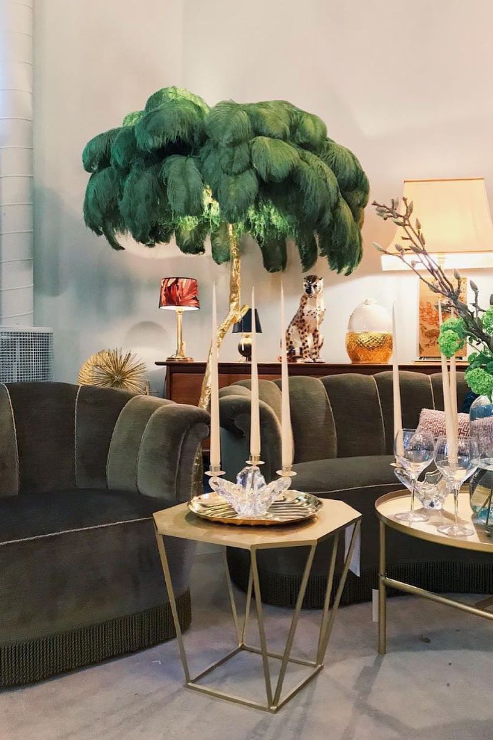 Ostrich Feather Floor Lamp - morylighting