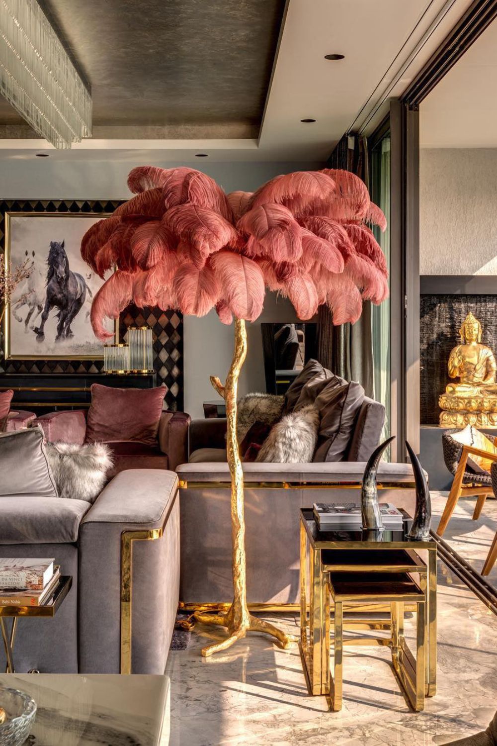 Ostrich Feather Floor Lamp - morylighting