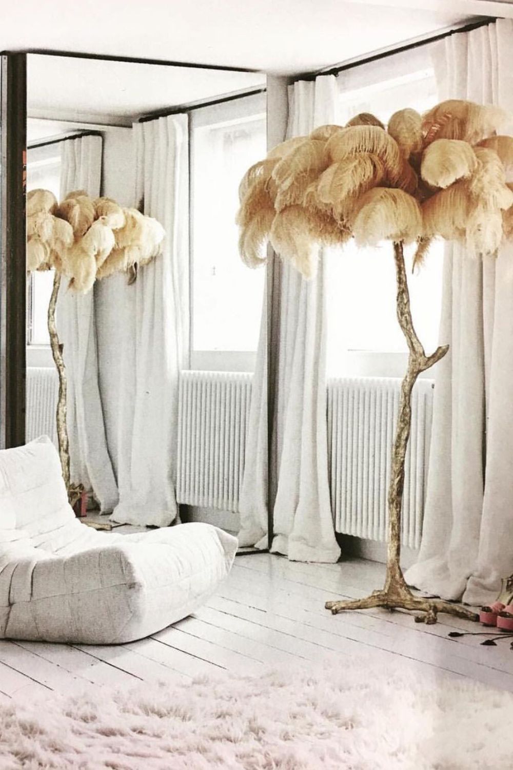 Ostrich Feather Floor Lamp - morylighting