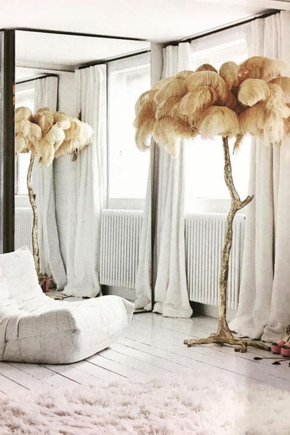Ostrich Feather Floor Lamp - morylighting