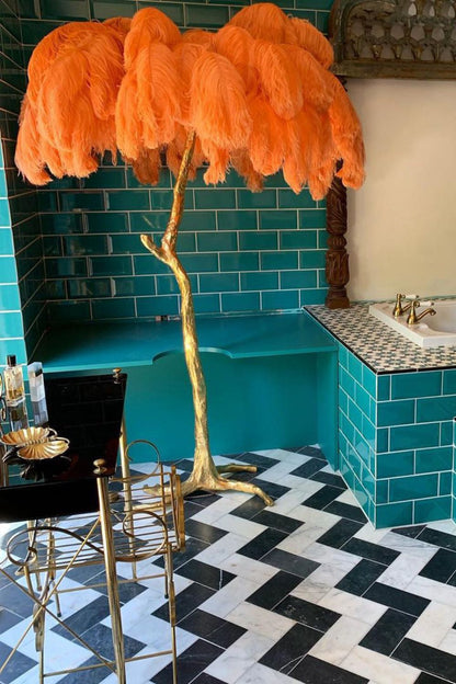 Ostrich Feather Floor Lamp - morylighting