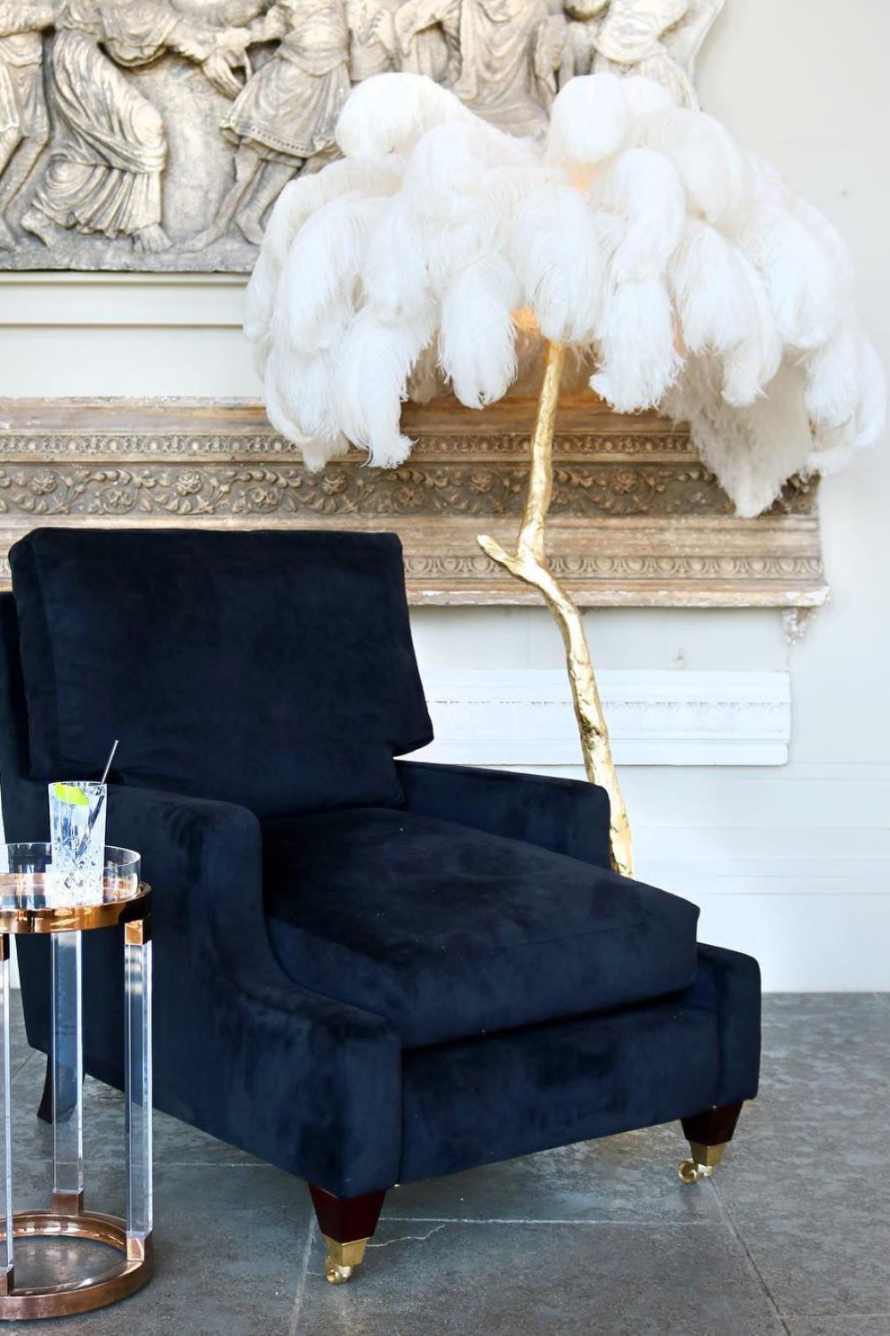 Ostrich Feather Floor Lamp - morylighting