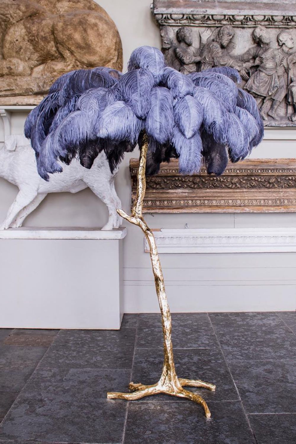 Ostrich Feather Floor Lamp - morylighting