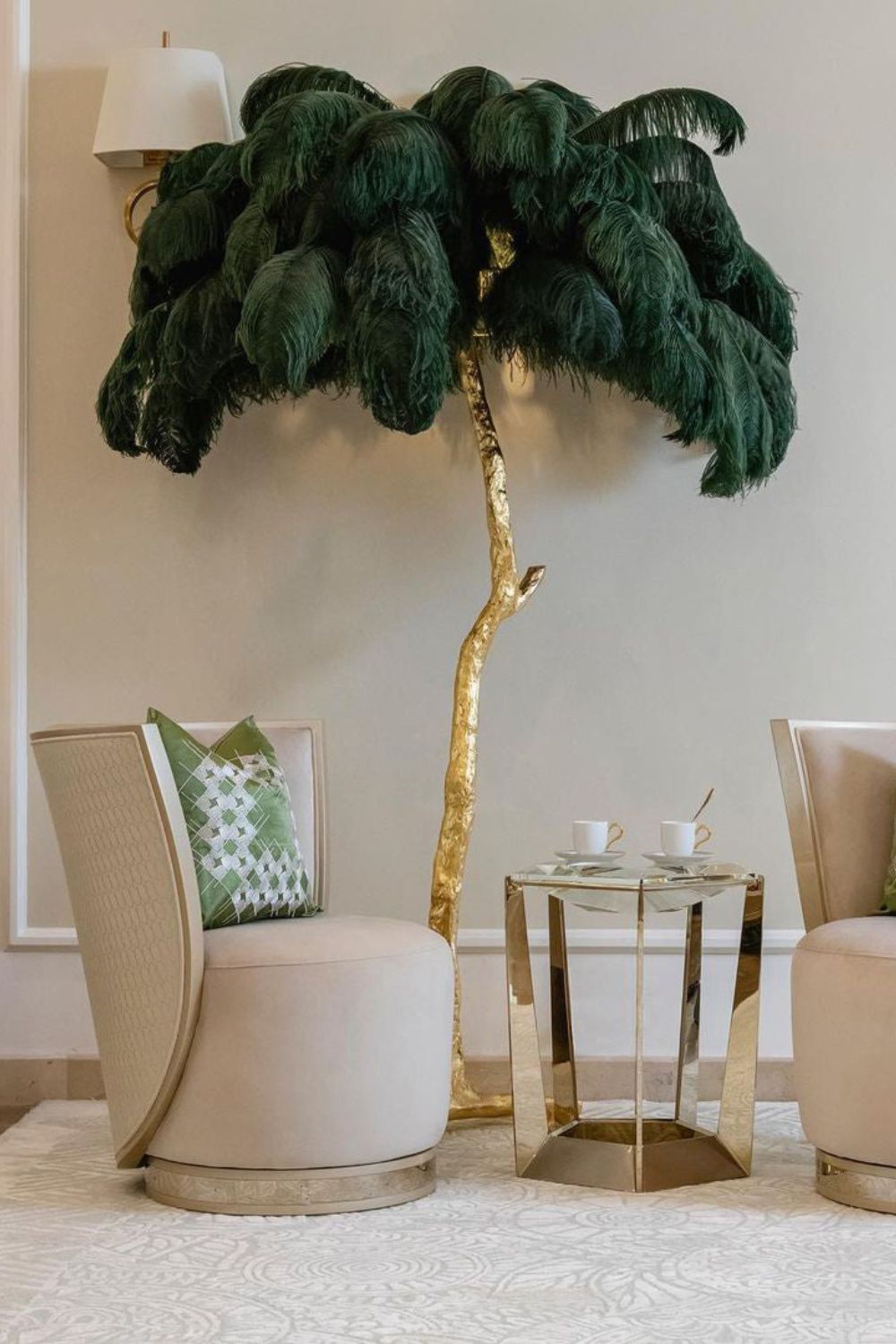 Ostrich Feather Floor Lamp - morylighting