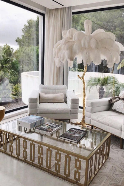 Ostrich Feather Floor Lamp - morylighting