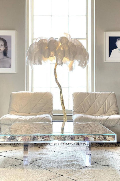 Ostrich Feather Floor Lamp - morylighting