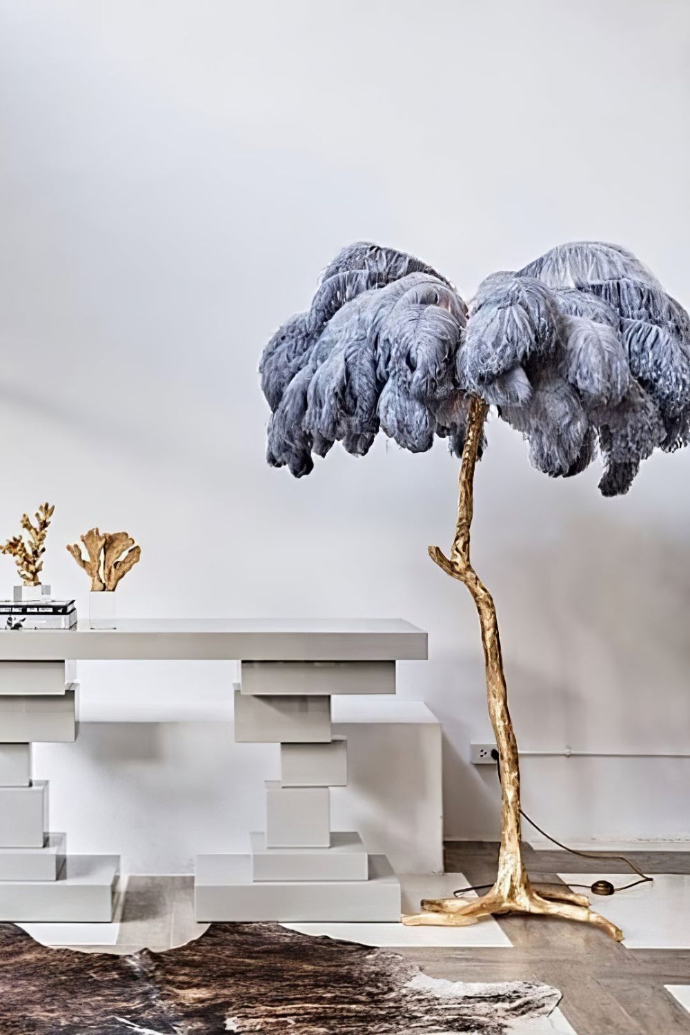 Ostrich Feather Floor Lamp - morylighting