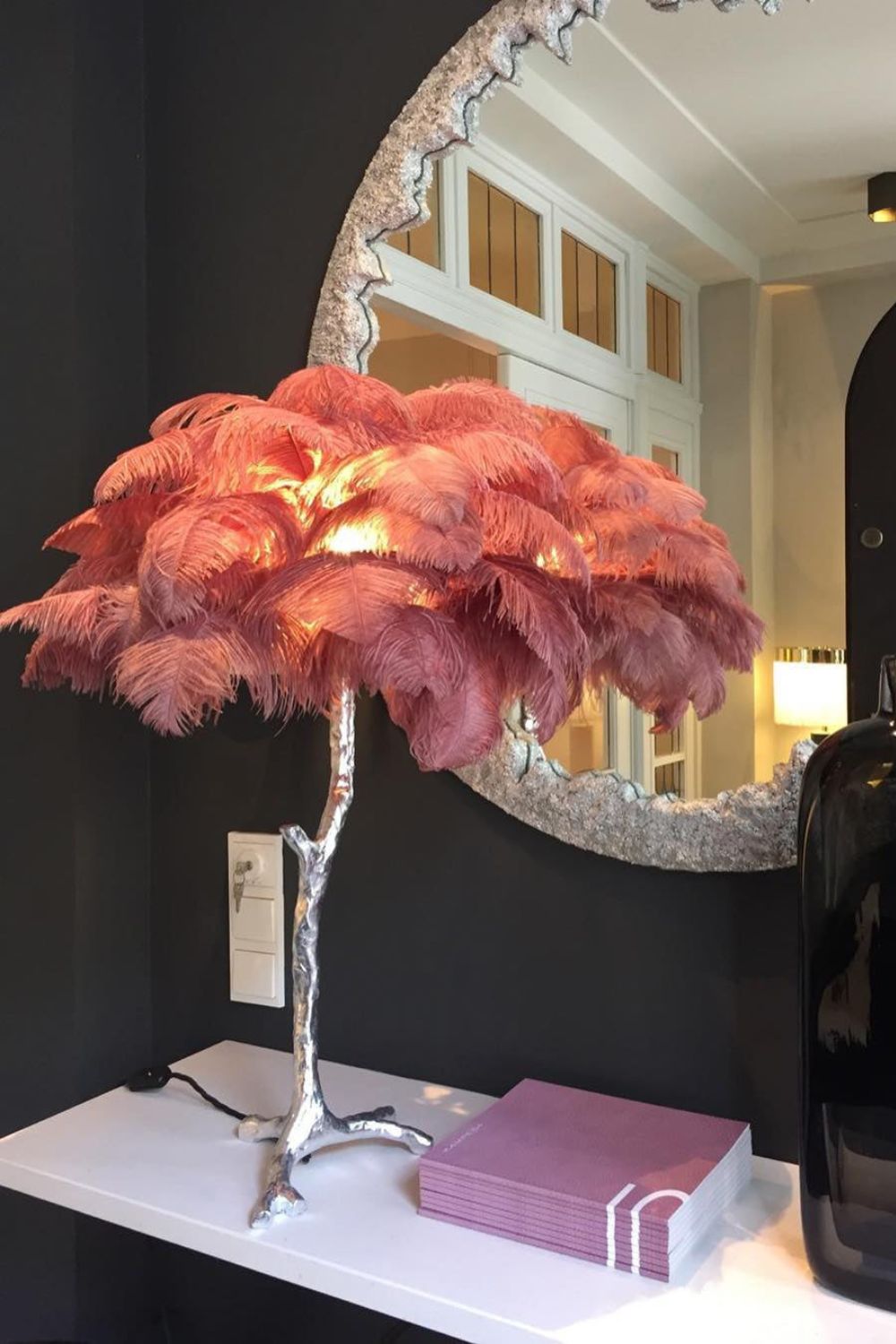 Ostrich Feather Table Lamp - morylighting