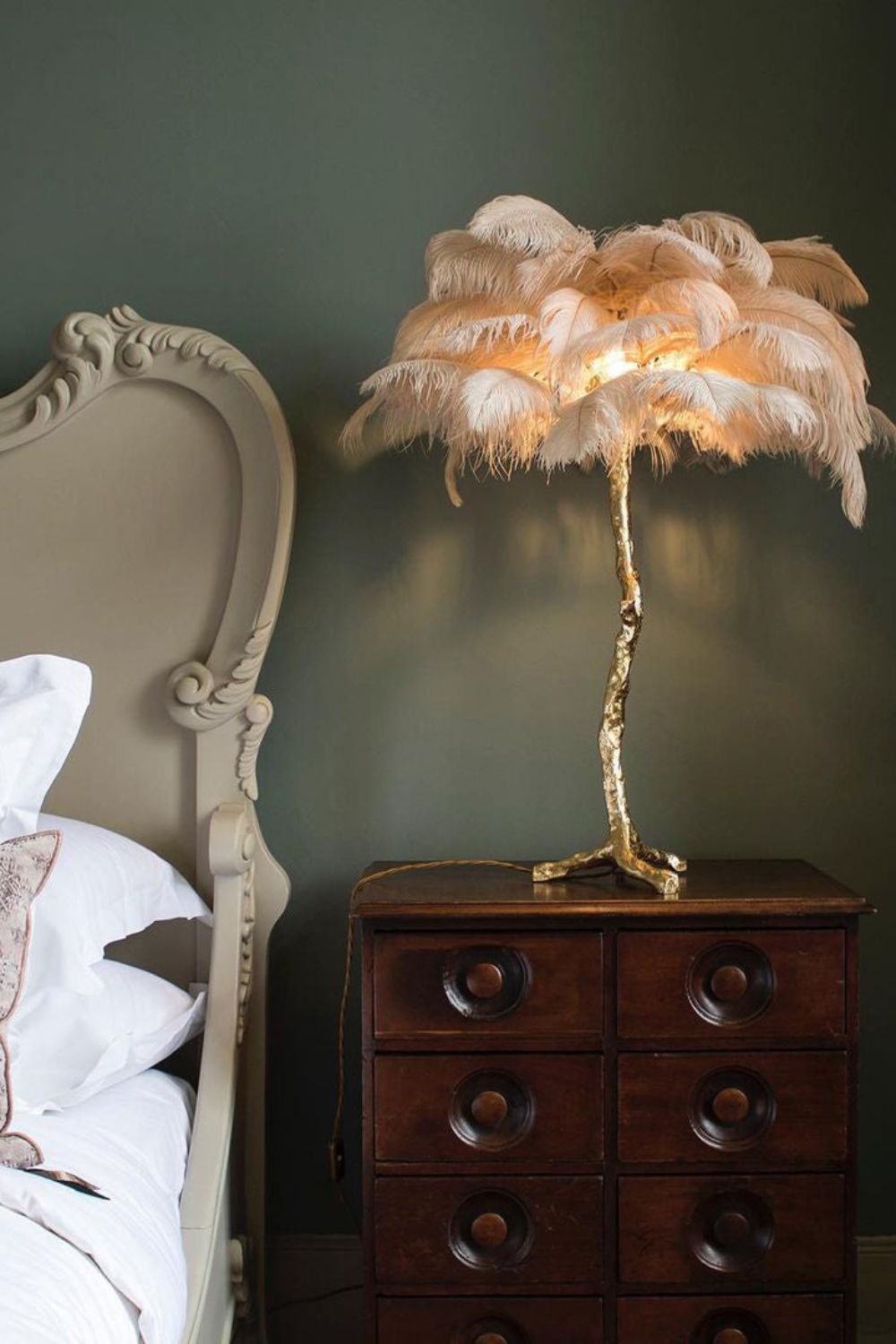 Ostrich Feather Table Lamp - morylighting
