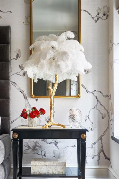 Ostrich Feather Table Lamp - morylighting
