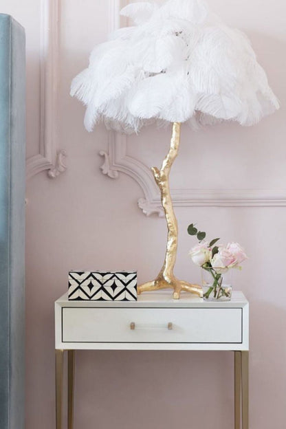 Ostrich Feather Table Lamp - morylighting