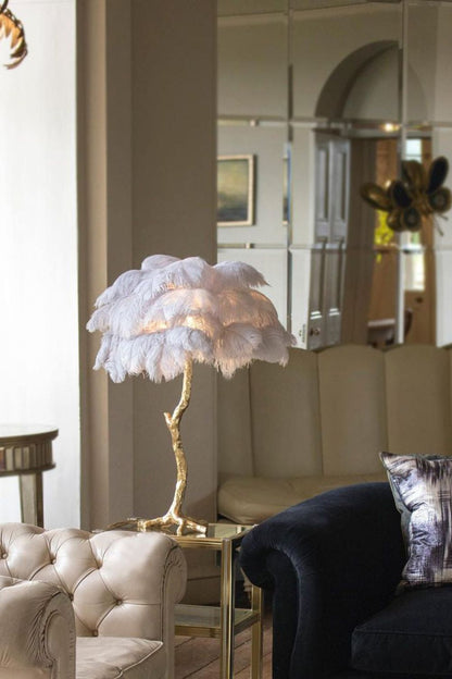 Ostrich Feather Table Lamp - morylighting