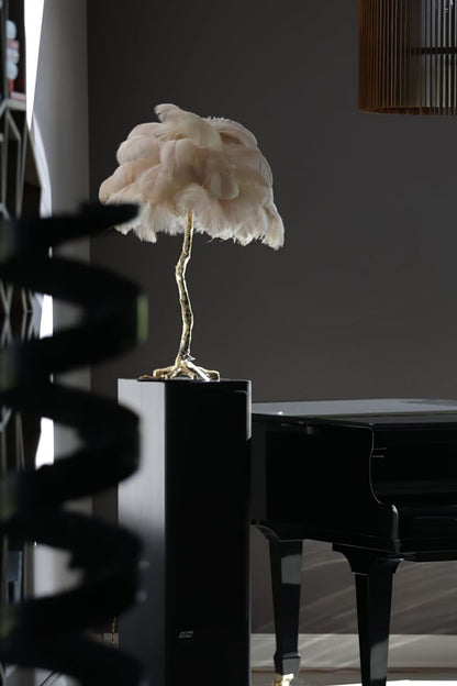 Ostrich Feather Table Lamp - morylighting