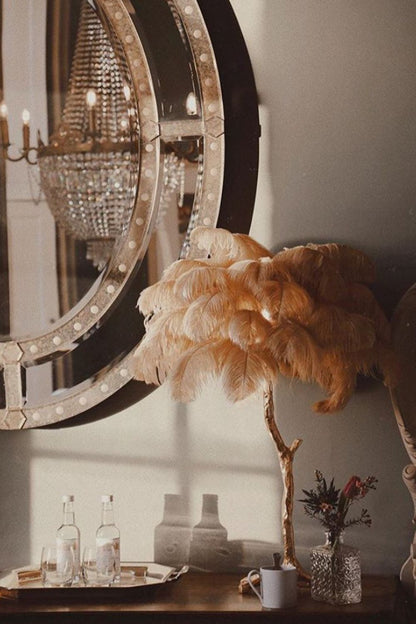 Ostrich Feather Table Lamp - morylighting