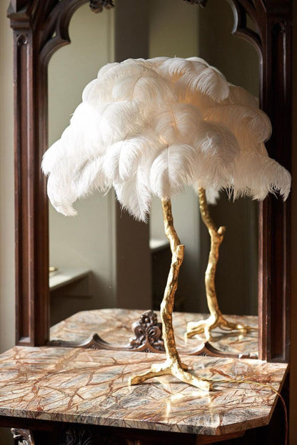 Ostrich Feather Table Lamp - morylighting