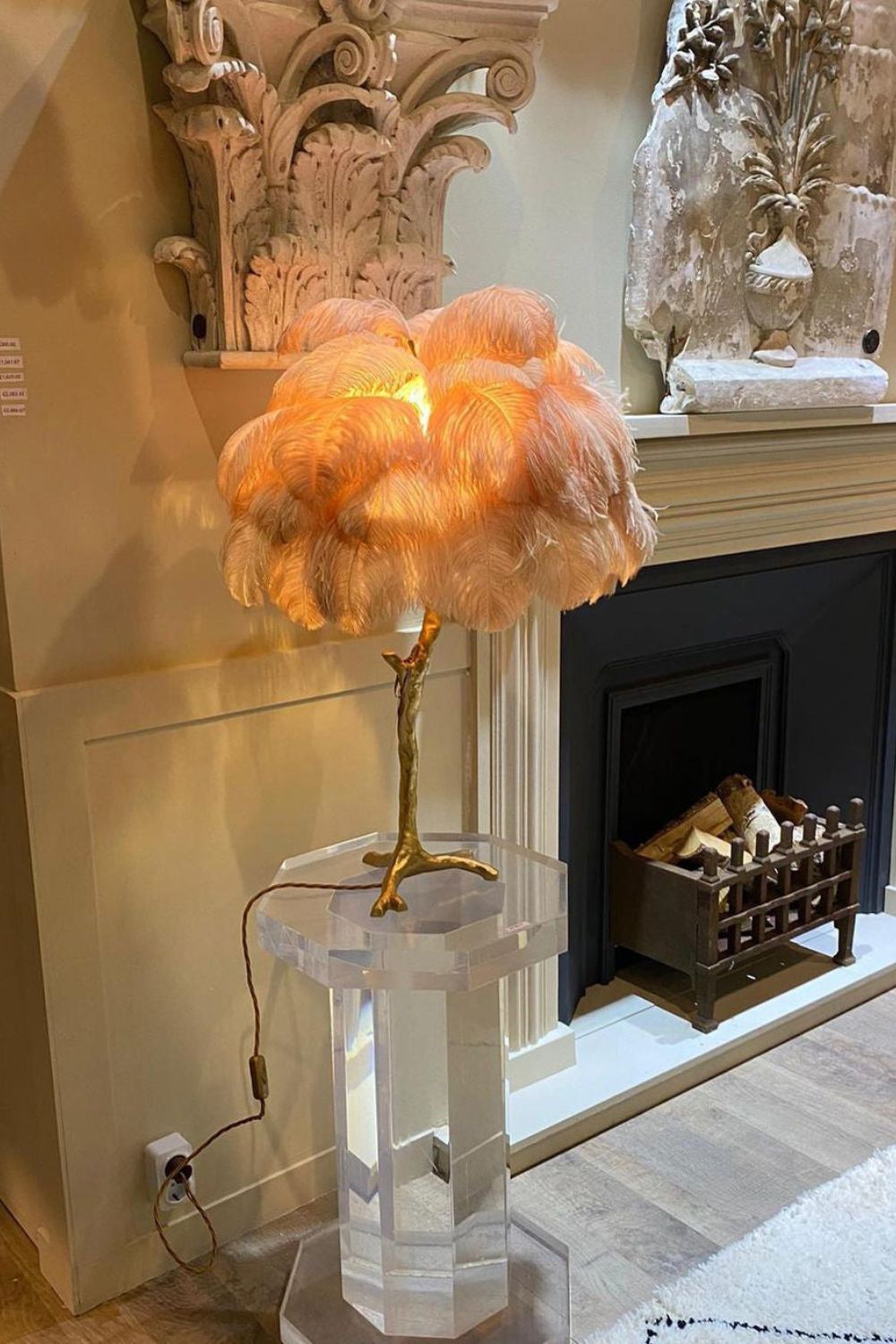 Ostrich Feather Table Lamp - morylighting