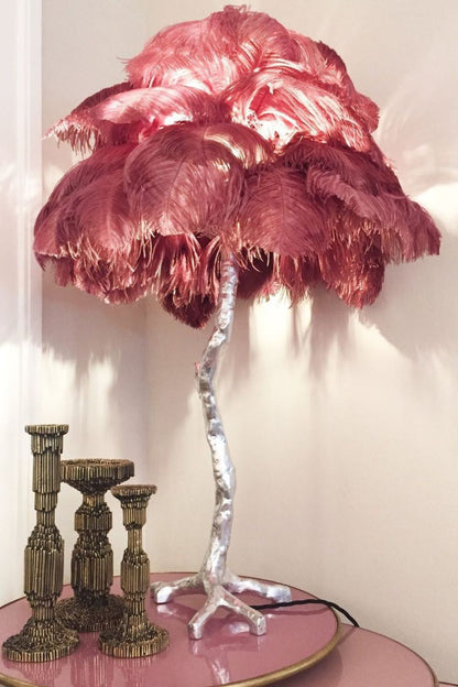 Ostrich Feather Table Lamp - morylighting