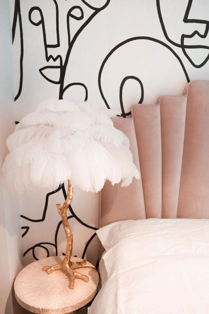 Ostrich Feather Table Lamp - morylighting