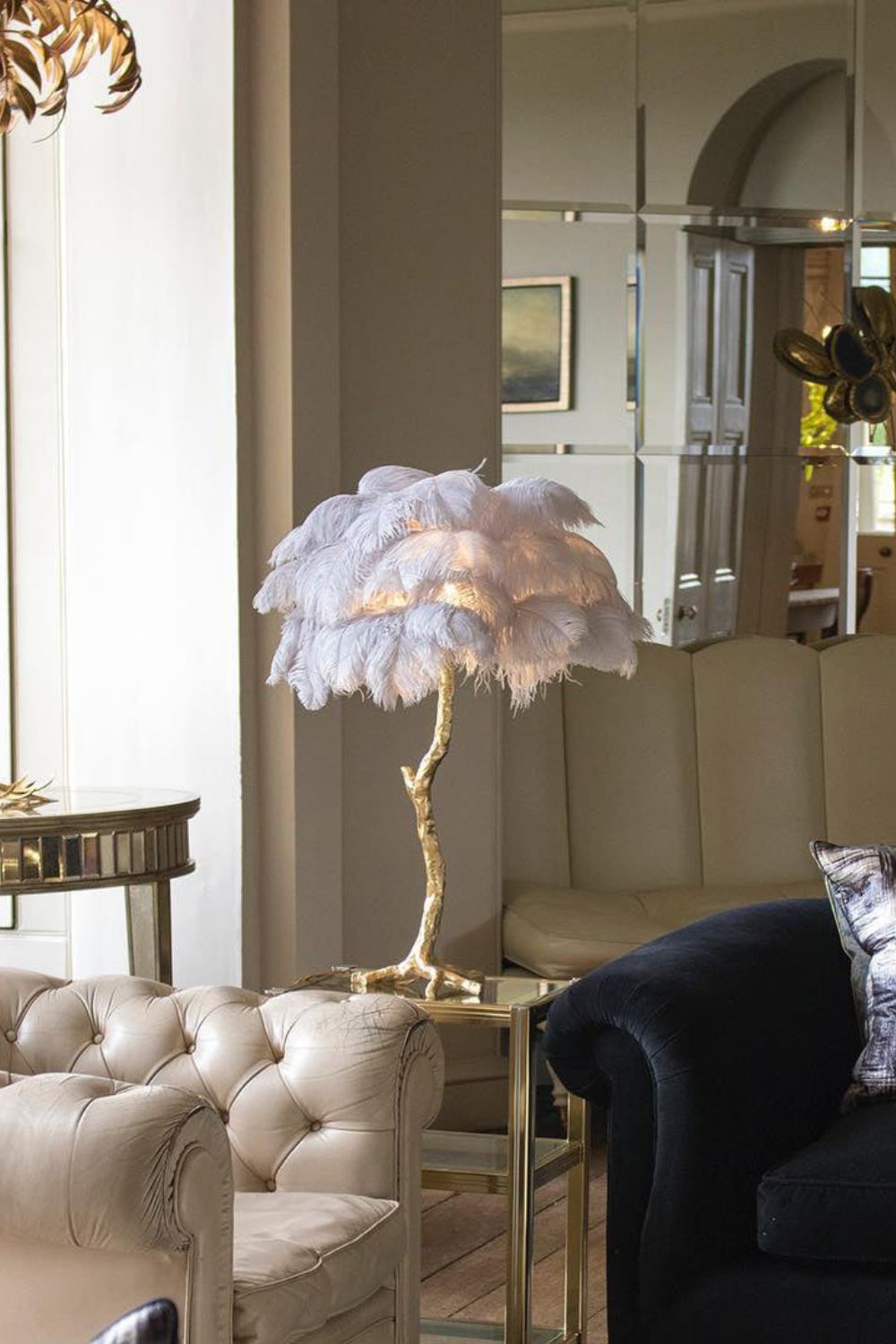 Ostrich Feather Table Lamp - morylighting