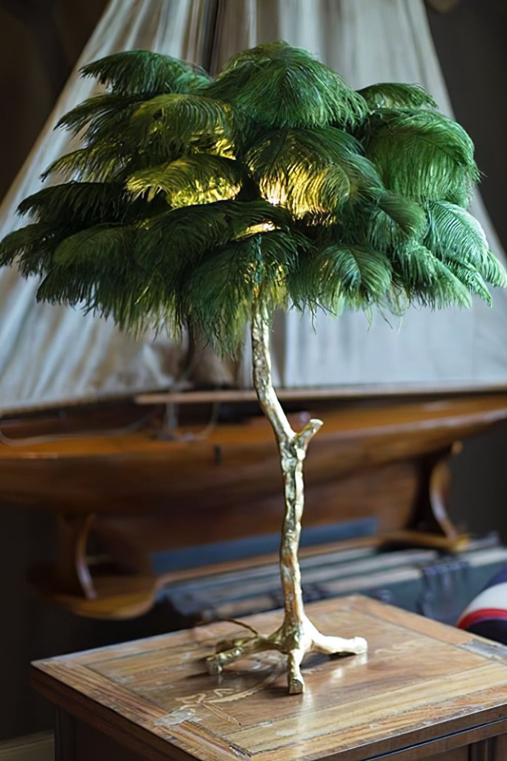 Ostrich Feather Table Lamp - morylighting