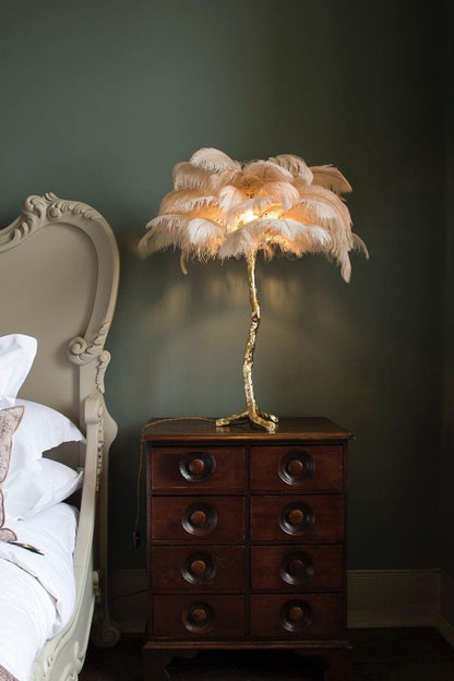 Ostrich Feather Table Lamp - morylighting