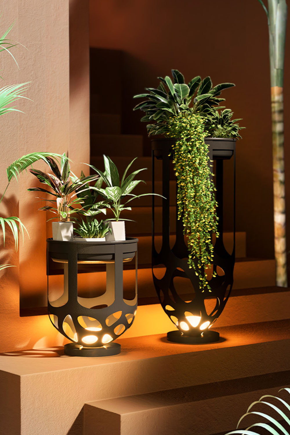 Outdoor Flower Stand Lamp - view 3 | morylighting