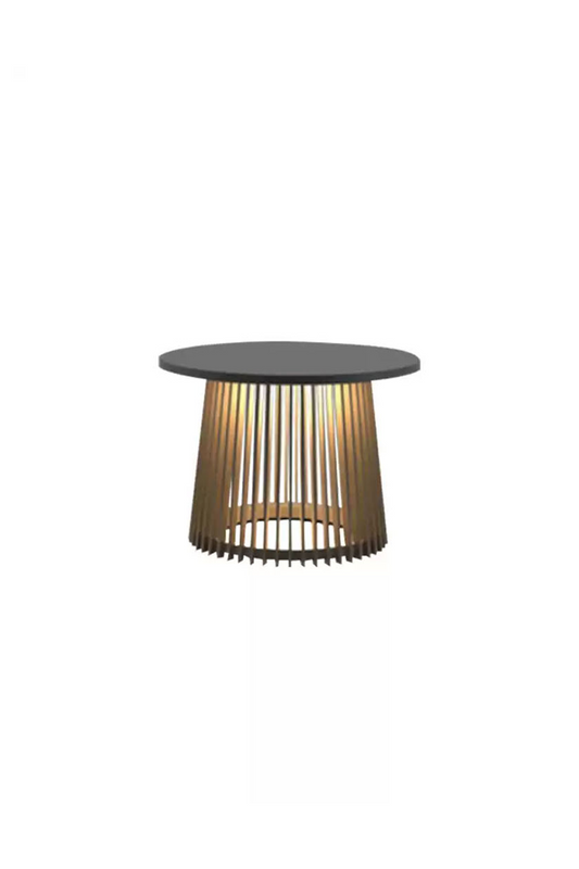 Outdoor Iron Round Table Floor Lamp | morylighting