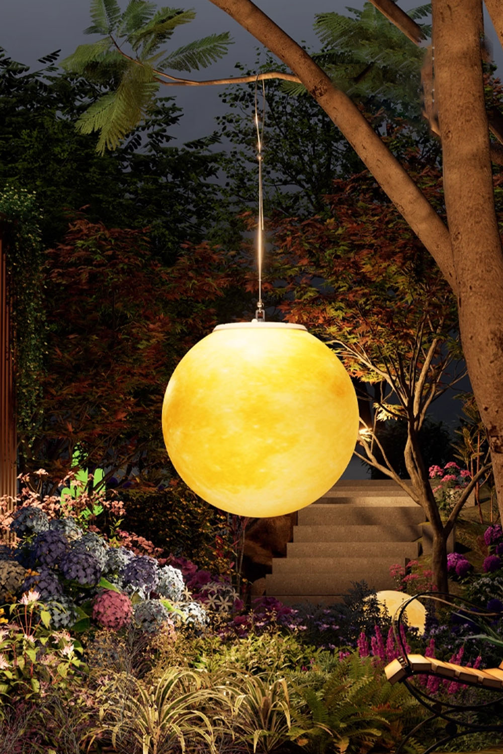 Outdoor Moon Pendant Lamp - view 2 | morylighting