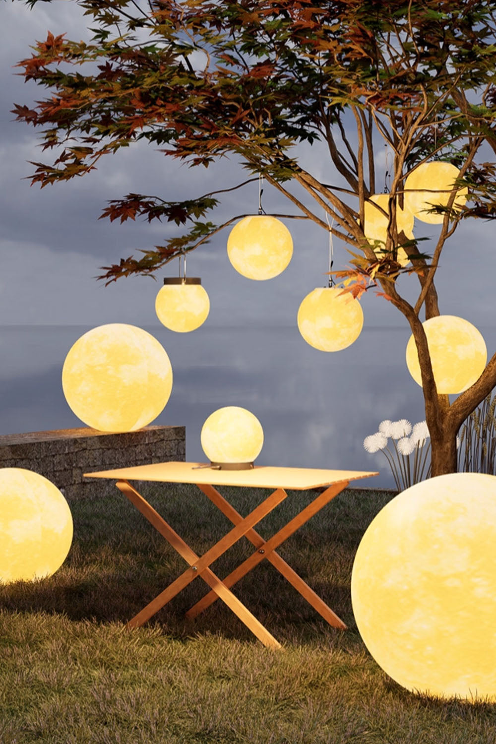 Outdoor Moon Pendant Lamp - view 6 | morylighting