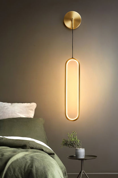 Oval LED Brass Wall Lamp - morylighting