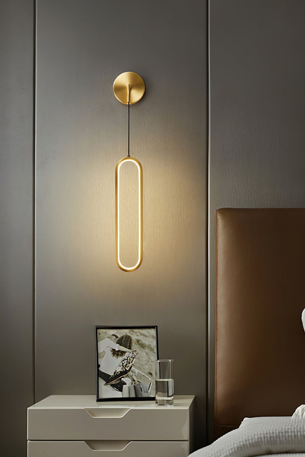 Oval LED Brass Wall Lamp - morylighting