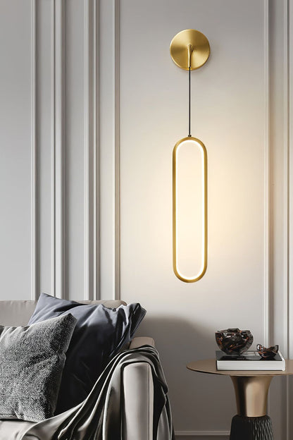 Oval LED Brass Wall Lamp - morylighting