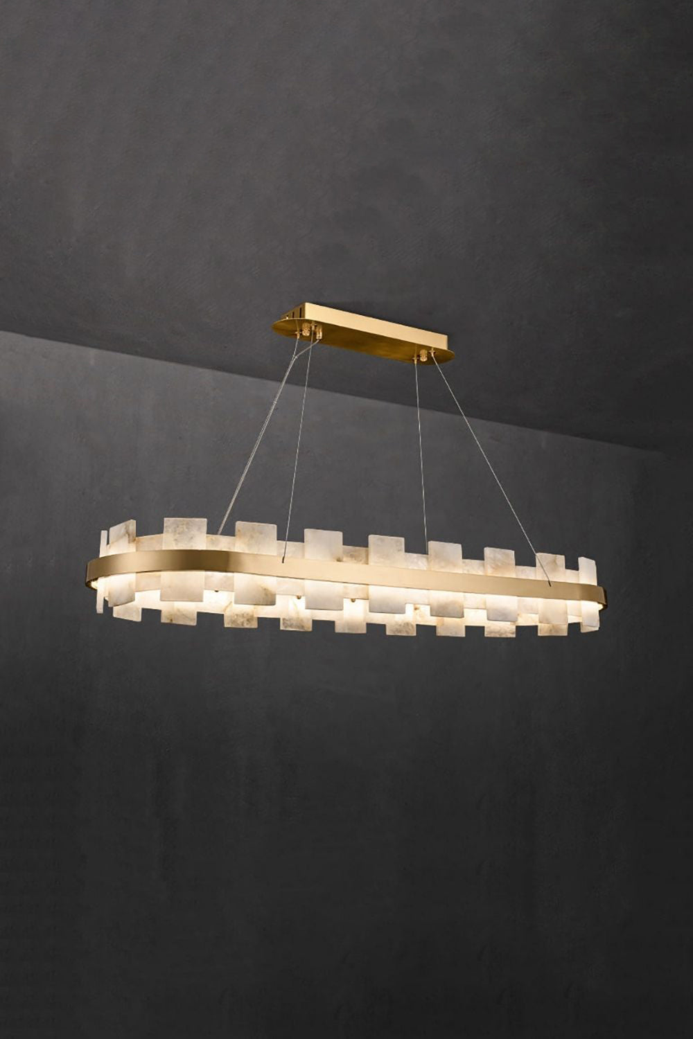 Oval Anita Alabaster Chandelier - view 5 | morylighting