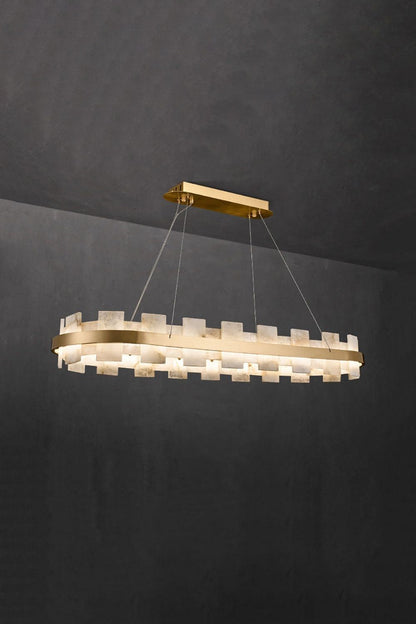 Oval Anita Alabaster Chandelier - view 5 | morylighting