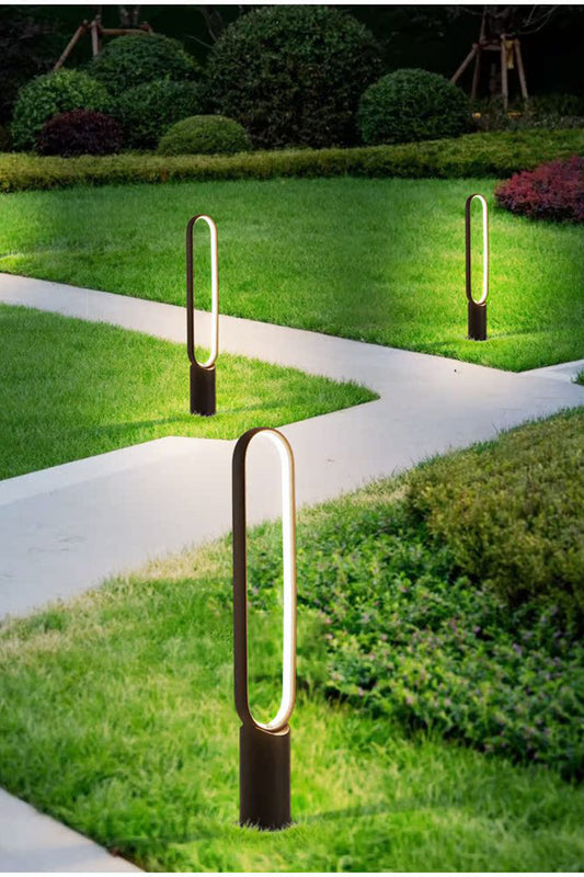 Oval Line Outdoor Floor Lamp - view 2 | morylighting