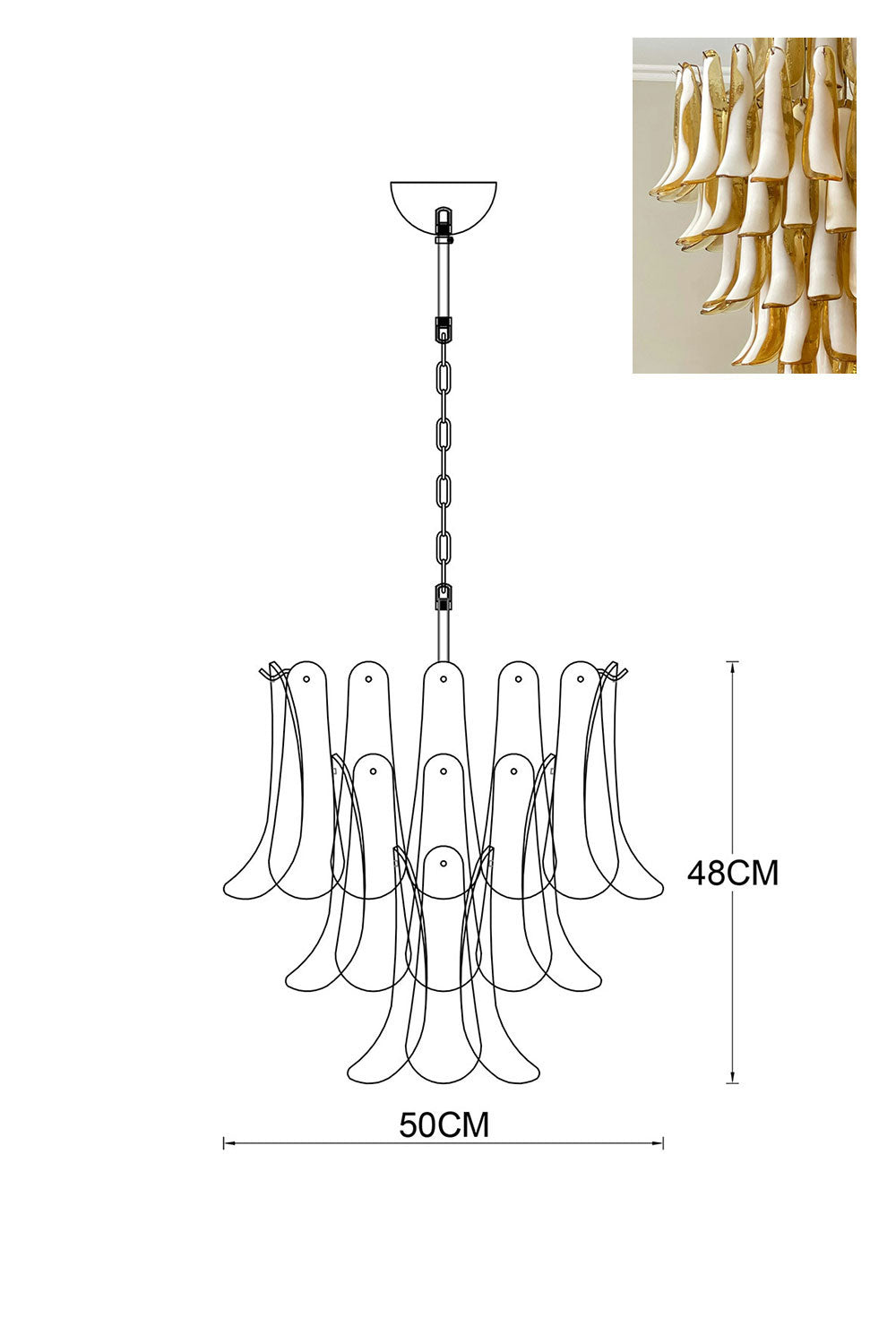 Art Petals Chandelier