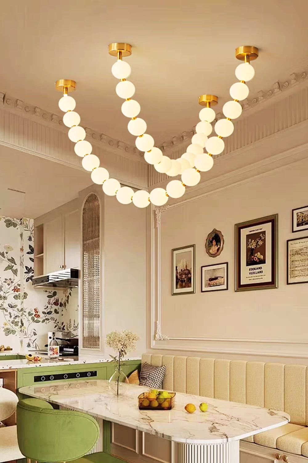 Pearl Necklace Chandelier - view 14 | morylighting