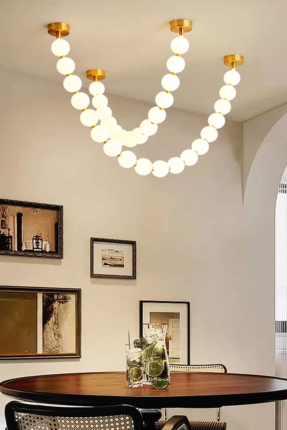 Pearl Necklace Chandelier - view 6 | morylighting