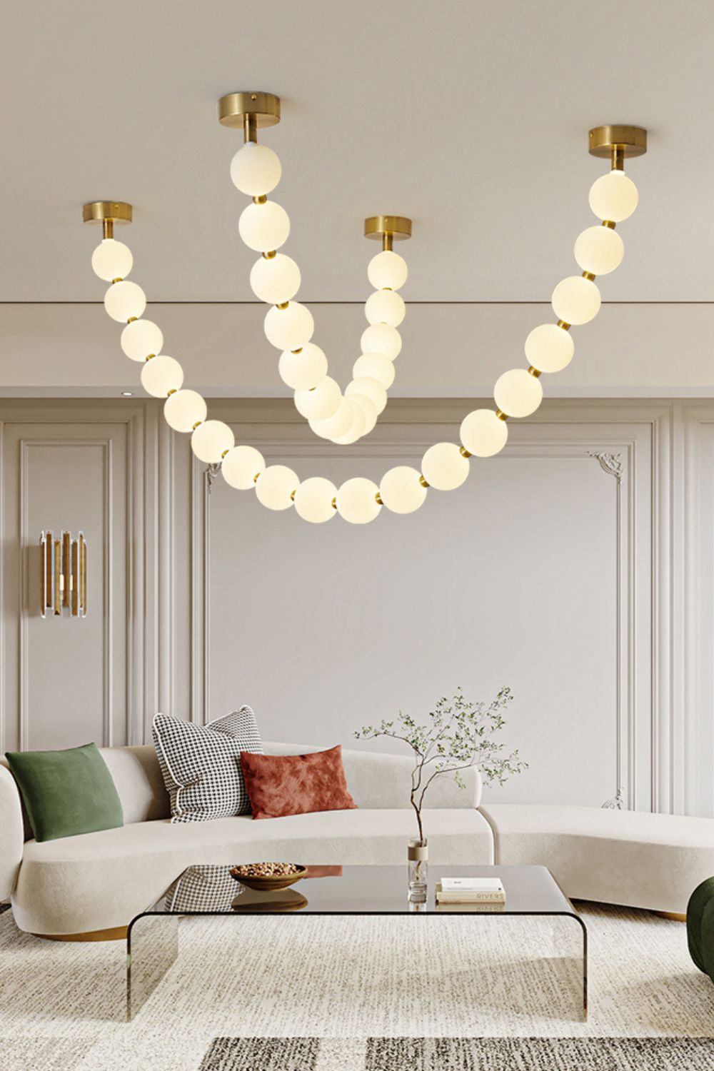 Pearl Necklace Chandelier - view 2 | morylighting