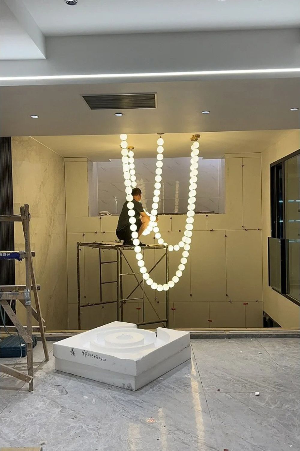 Pearl Necklace Chandelier 12cm - view 12 | morylighting