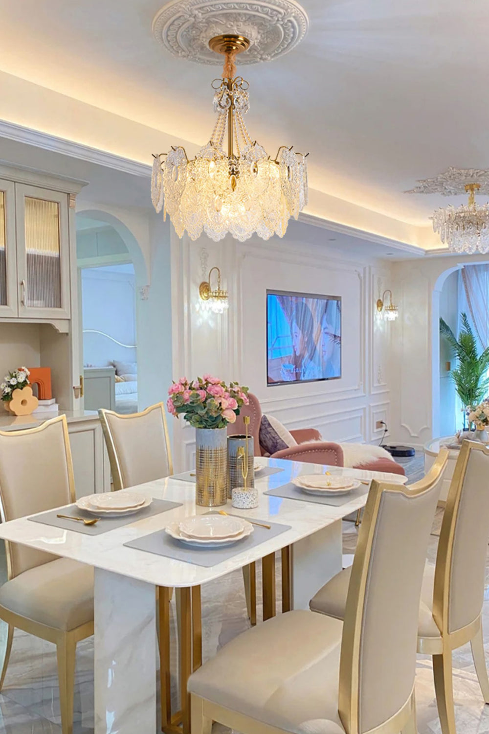 Pearls Glass Chandelier - morylighting