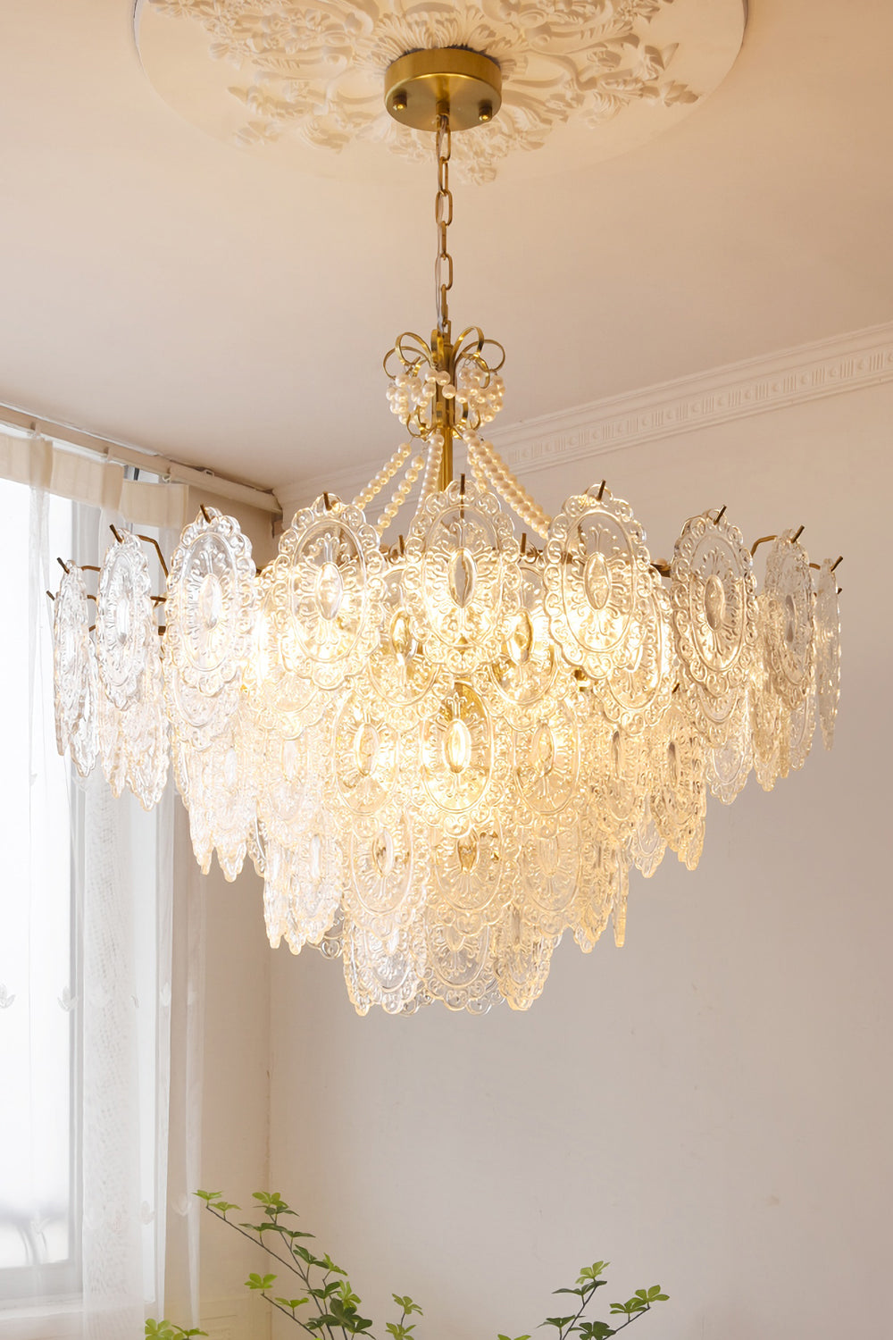 Pearls Glass Chandelier - morylighting