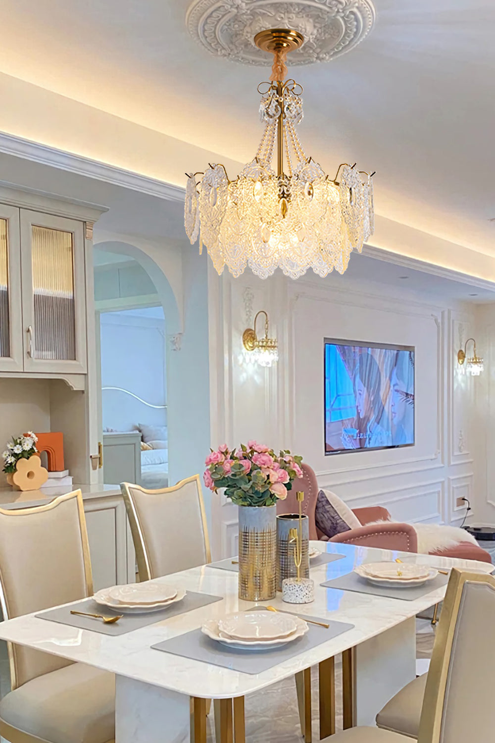 Pearls Glass Chandelier - morylighting