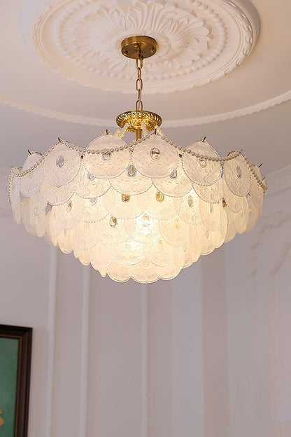 Pertid Glass Gold Chandelier - view 7 | morylighting
