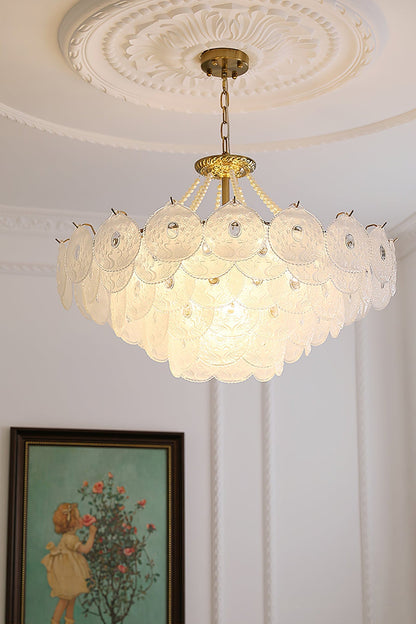 Pertid Glass Gold Chandelier - view 6 | morylighting