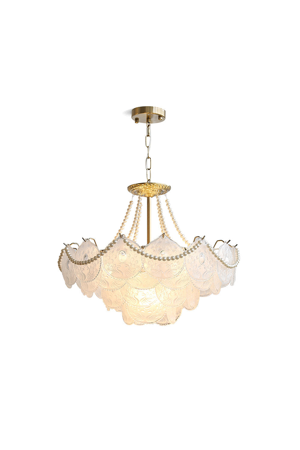 Pertid Glass Gold Chandelier | morylighting