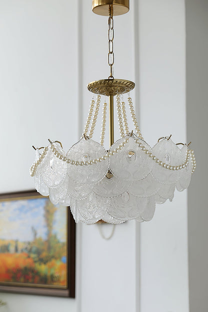 Pertid Glass Gold Chandelier - view 14 | morylighting
